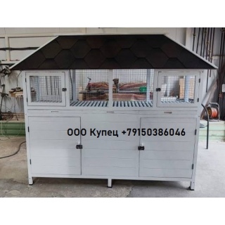 Крольчатник двухуровневый с тумбой.