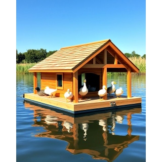 Домик для уток на воде 